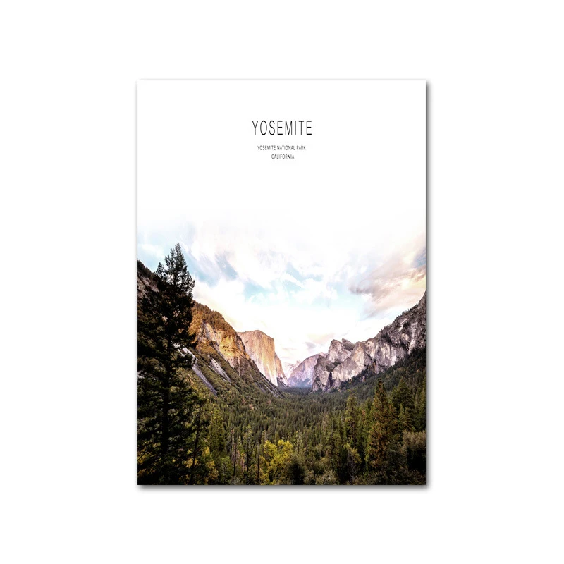 Cosy Moment Северный плакат Скалистые горы Yosemite пейзаж живописные холсты стены искусства картины плакаты и принты ZS180