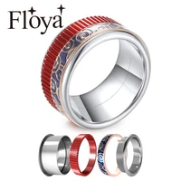 floya rings set for women argent stainless steel ring gear red adjustable wedding band reversible femme party gift