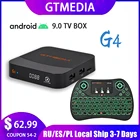 ТВ-приставка GTMEDIA G4 на Android 9,0, 2 ГБпроцессор Amlogic S905WГолосовое управление Googleпульт дистанционного управления BluetoothТВ-приставка 4K HD STB