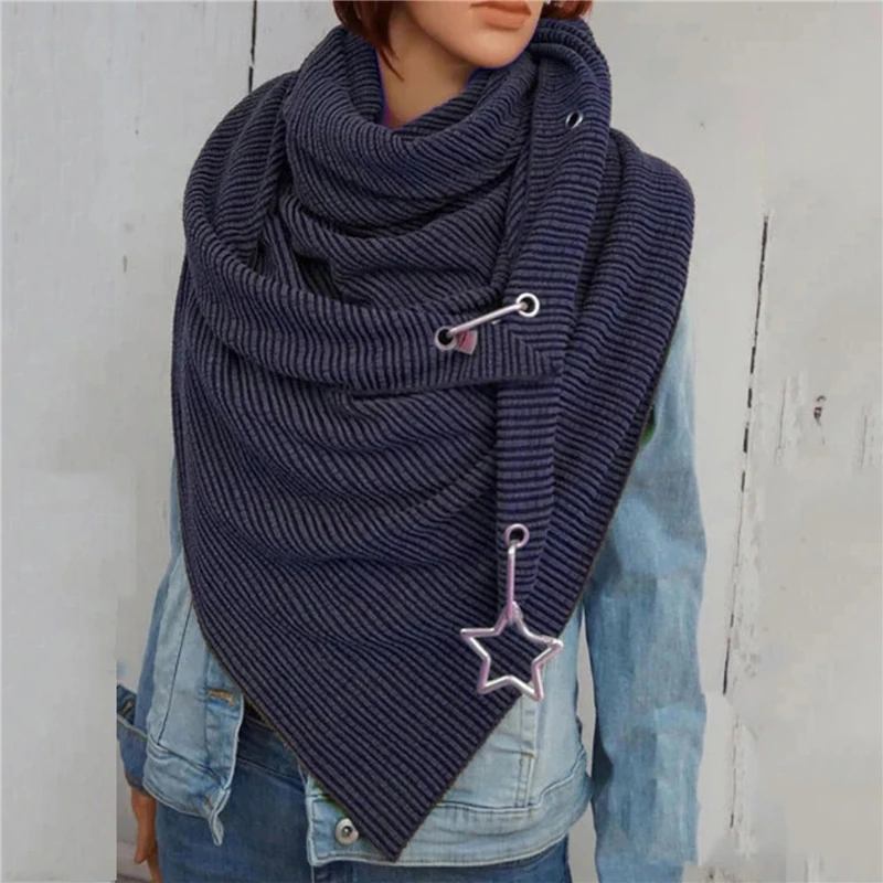 

Women Button Shawl Winter Women Scarf Soild Dot Printing Button Soft Wrap Casual Warm Scarves Shawls Scarf Winter Retro Scarves