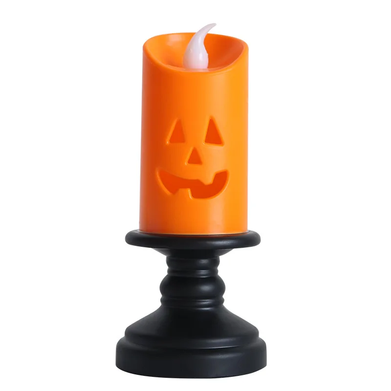 Vela de luz LED para Halloween, velas coloridas de decoraci&oacute;n superior para mesa, calabaza para fiesta, feliz fiesta en el hogar, 2021-1