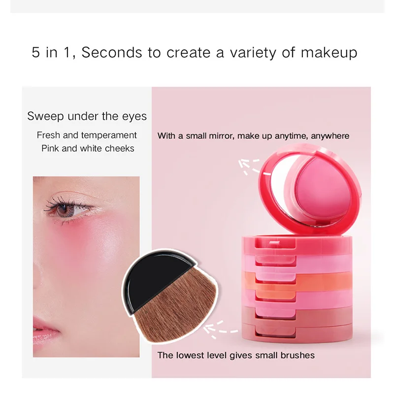 Палитра для румян с музыкальным цветком палитра из 5 рассказов долговечная