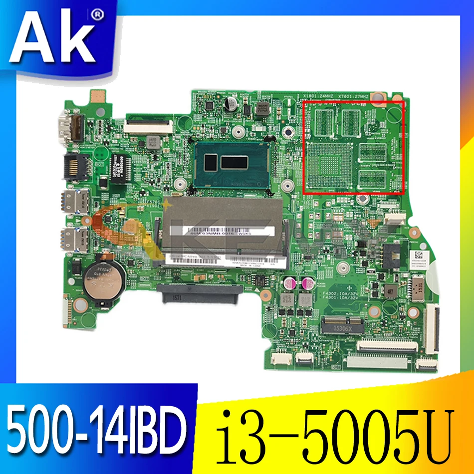 

Материнская плата для ноутбука Lenovo YOGA 500-14IBD Flex 3-1470 14217-1M 448.03N03.001M с процессором i3 5005U, протестирована на 100%