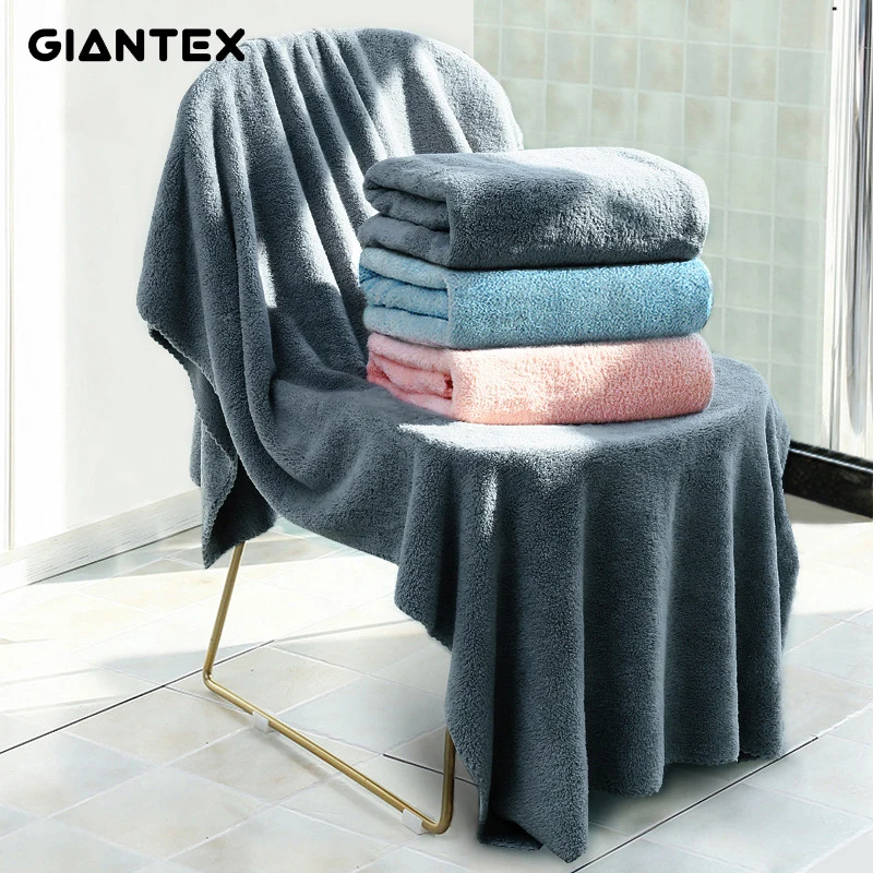 Женское банное полотенце из микрофибры GIANTEX пляжное для взрослых|Банные