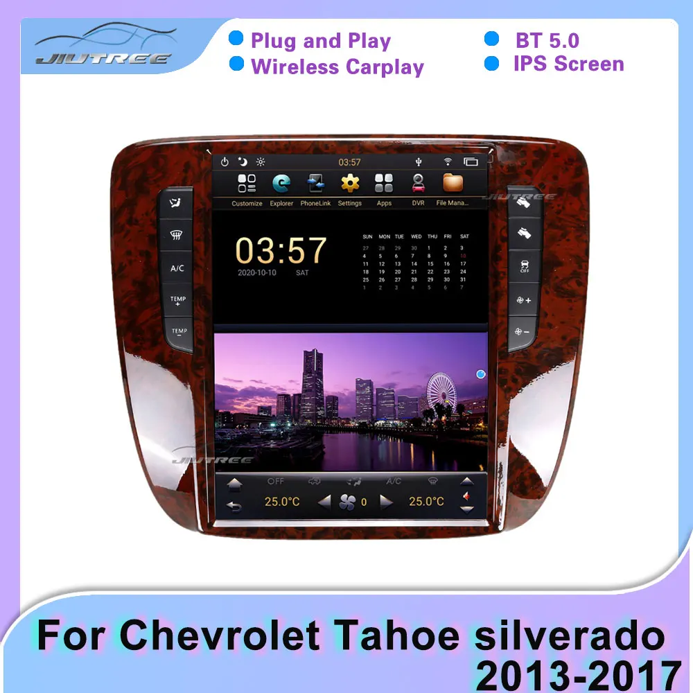 

2 Din Tesla Style Car Radio For GMC Yukon For Chevrolet Tahoe Silverado 2007-2013 Car Multimedia Player Stereo Receiver Recorder