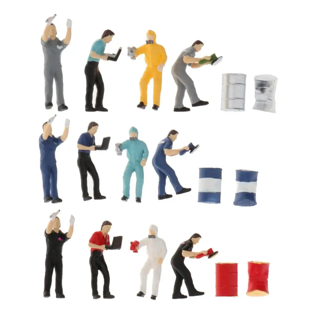 

1Set 1:64 Scale Scenario Tiny People Plastic Figurine Doll Table Decoration