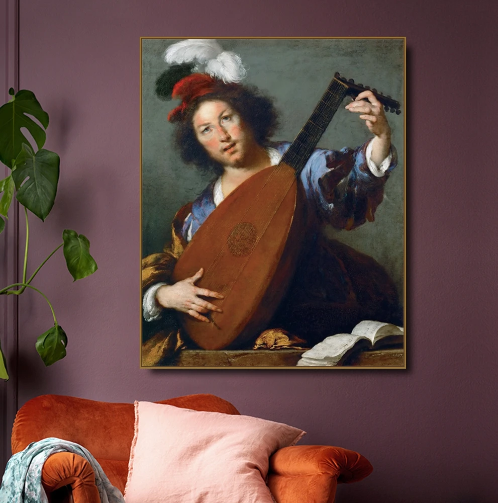 Lute-плеер от Bernardo холст живопись каллиграфия Холст плакат Печатный Декор картина