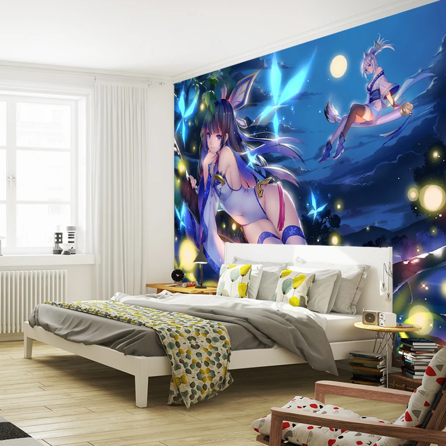 Сексуальная аниме-девушка обои аниме настенные фрески на заказ 3D Спальня декора