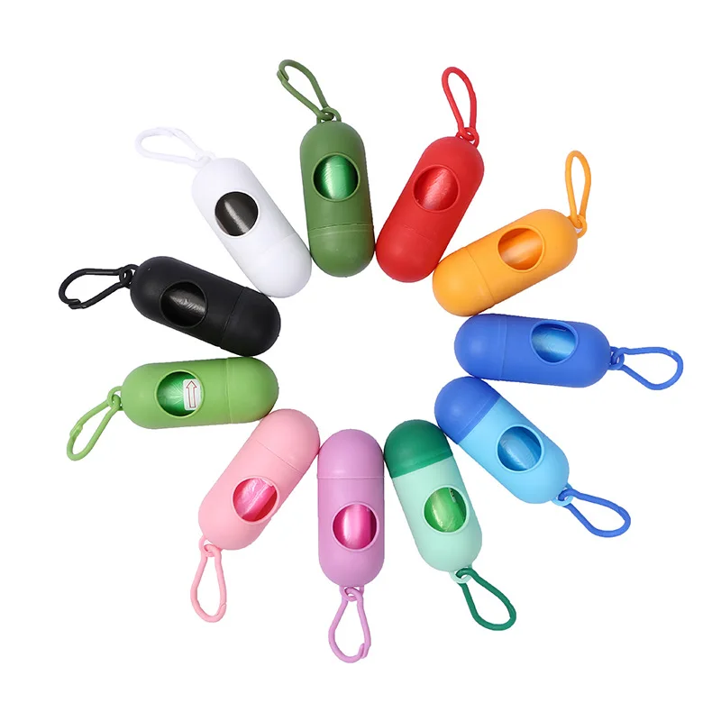 

Портативный контейнер для отходов питомцев, d-ящик для мусора в форме таблетки, в форме пули, для кошек и собак, для уборки и уборки, для прогулок