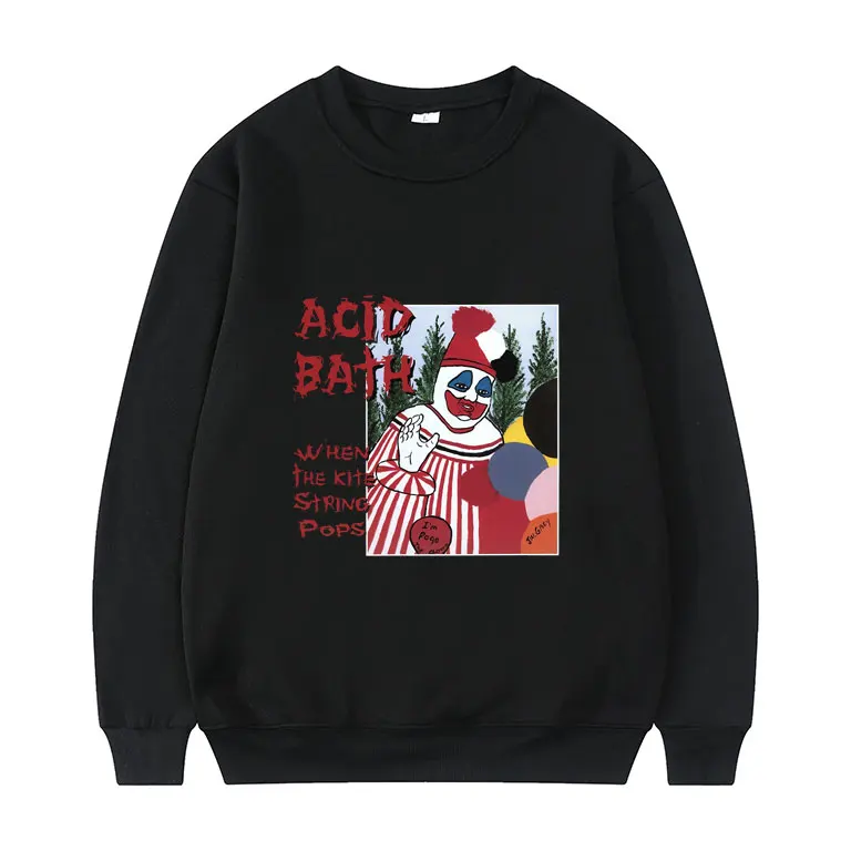 

Свитшот мужской/женский с принтом кислоты, Модный пуловер свободного покроя с длинным рукавом, с осадкой из металла, для сенсорных телевизо...