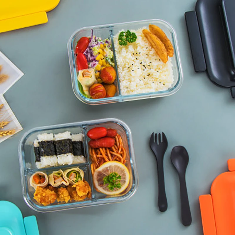 ONEUP Новый многосетчатый высокий боросиликатный стеклянный Ланч бокс портативная