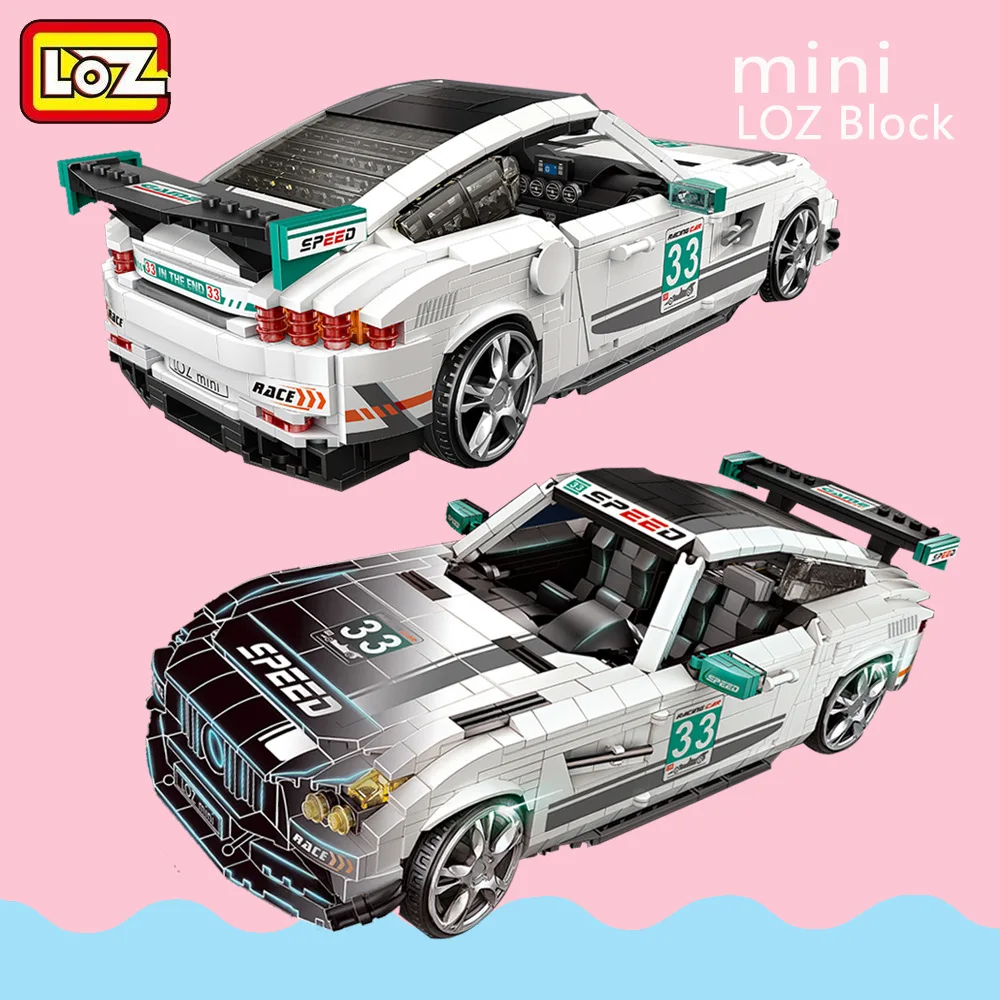 

LOZ 1128 Mini Particle Super Car Assembled Modular Building Blocks Bricks Model DIY Children's Educational Toy Boy Birthday Gift