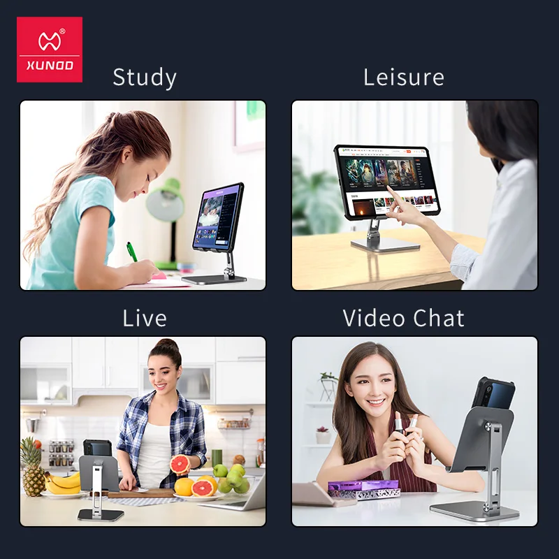 phone stand xundd tablet holder for ipad pro case adjustable foldable height angle phone stand holder for iphone samsung poco free global shipping