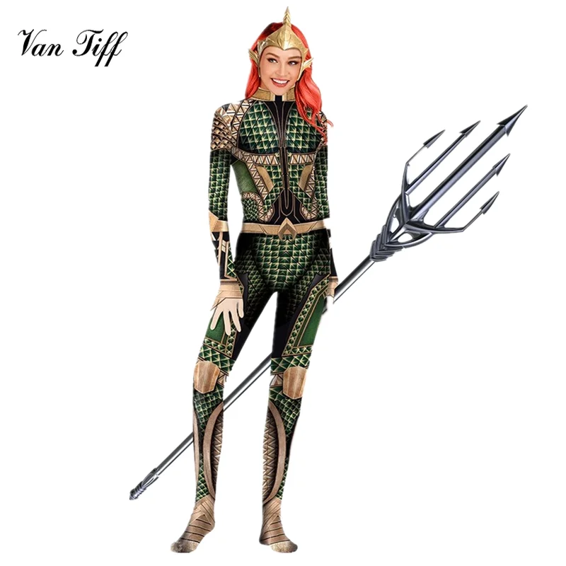 Комбинезон Aquaman Mom Atlantis Zentai комбинезон из спандекса и полиэстера костюм для