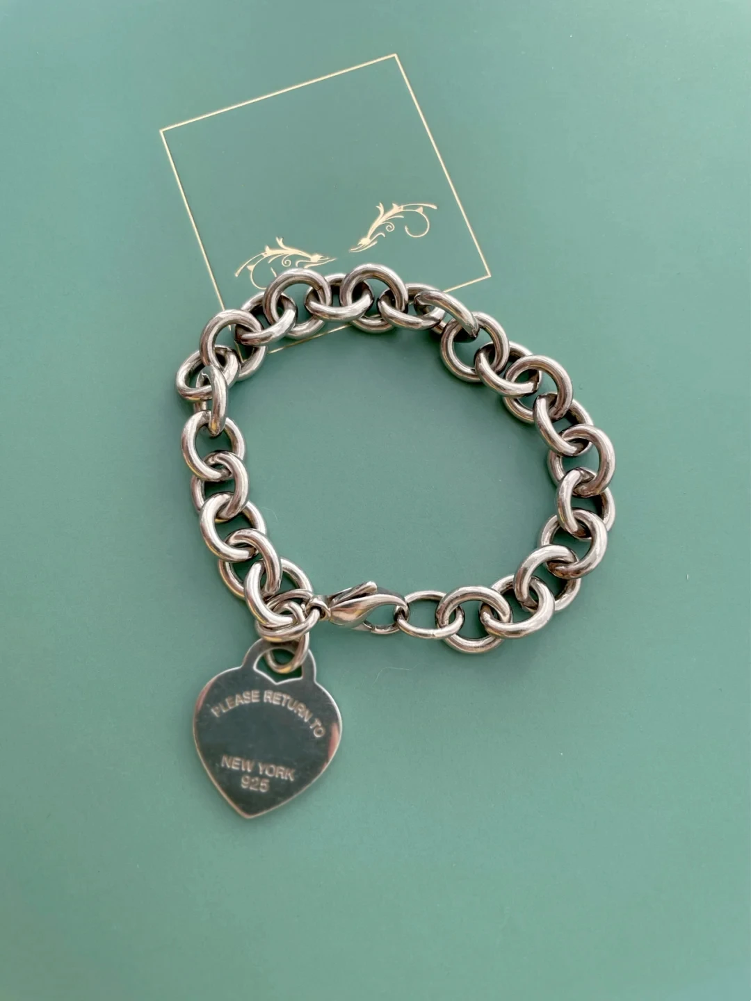 

Silver 925 ms bracelet, ms classic silver jewelry heart card, holiday gifts, birthday gifts