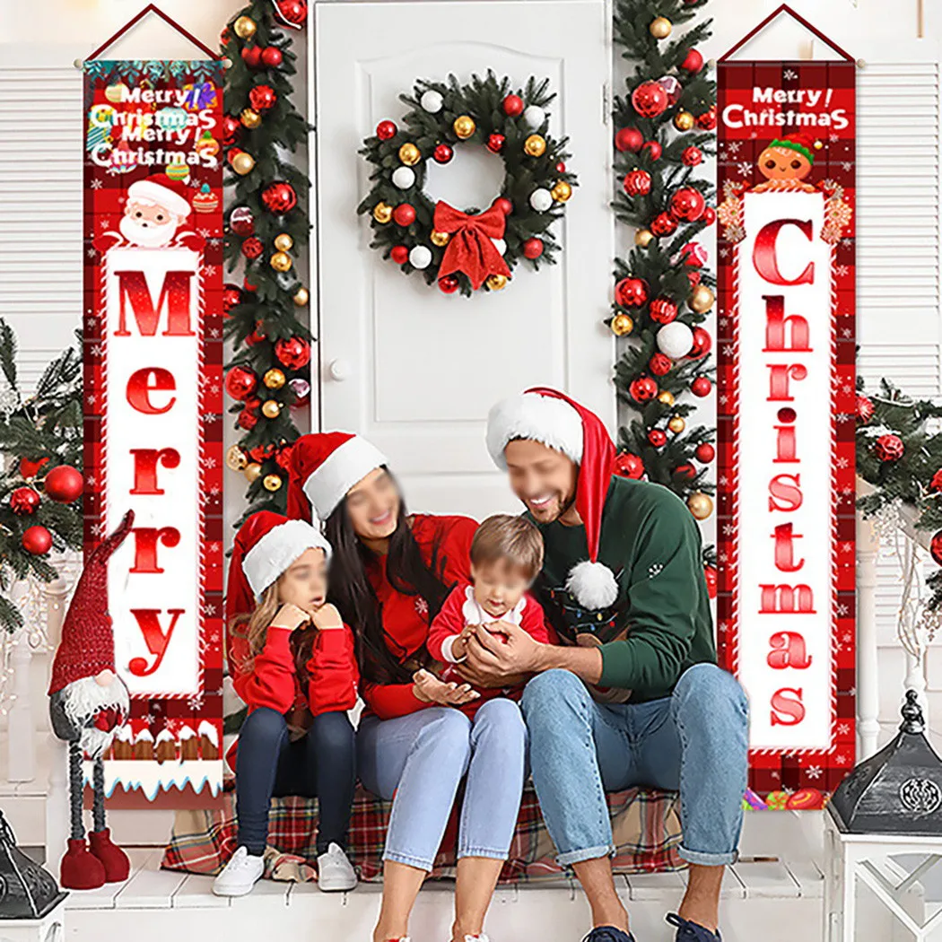 

Christmas Decoration Hanging Banner Porch Sign Door Home Xmas Decor For Home Door Banner Ornaments New Year Navidad Noel 2022