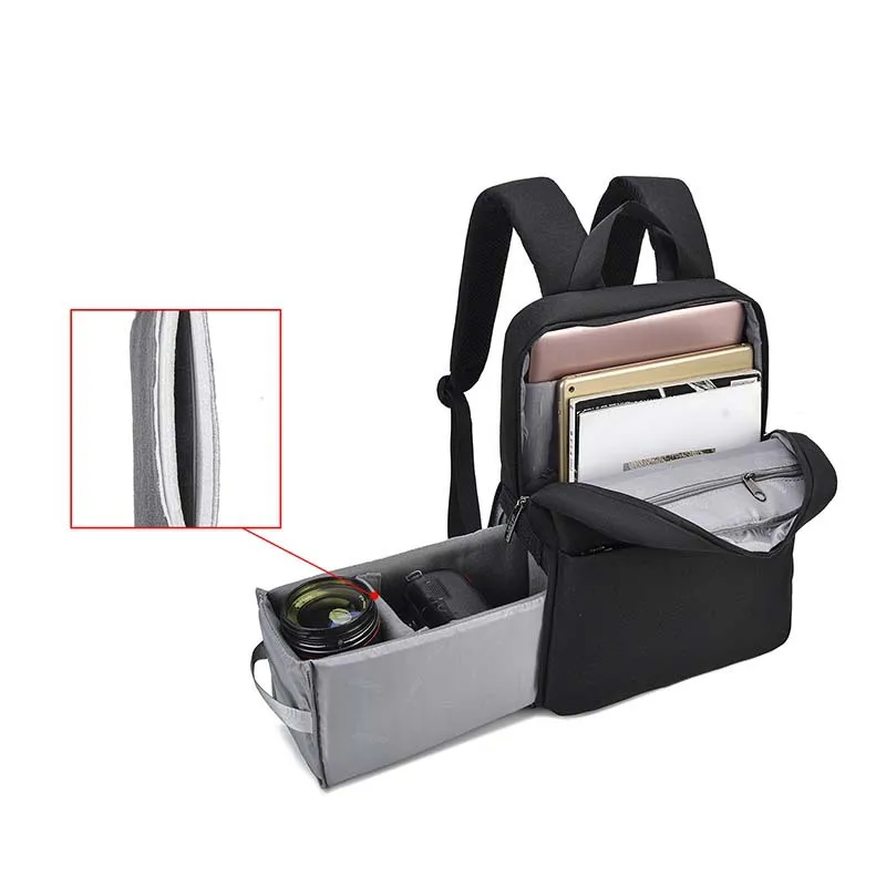cross border slr photography double layer leisure business computer backpack usb multi function digital anti theft camera bag free global shipping