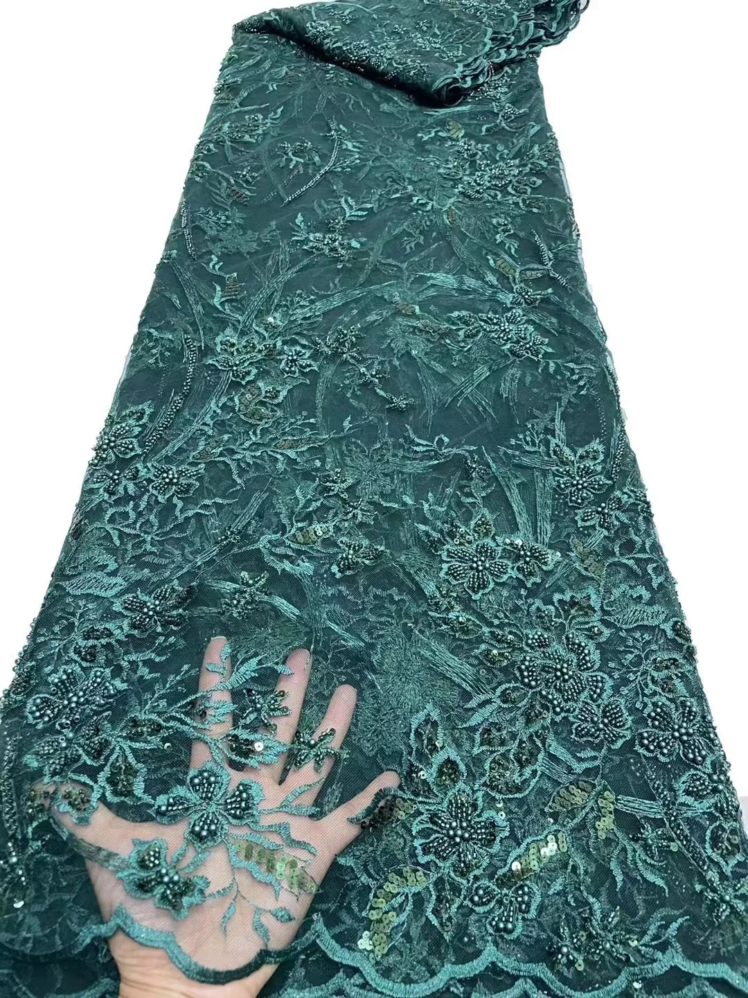 Горячая Распродажа бисера/блестки кружевные ткани африканские французские