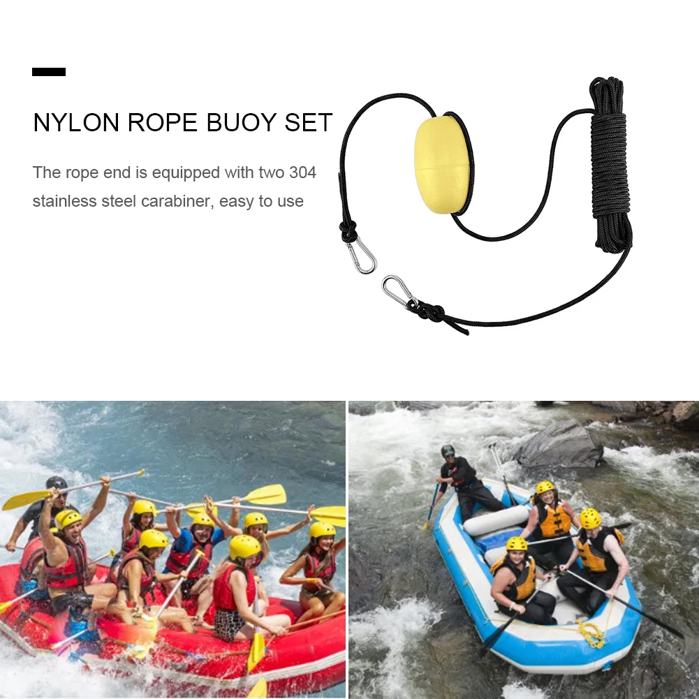 

9.1m Drift Boat Anchor Tow Traction Rope Throw Line Portable Float Buoy Ball Kit Boat Buoyant Accessory Kit