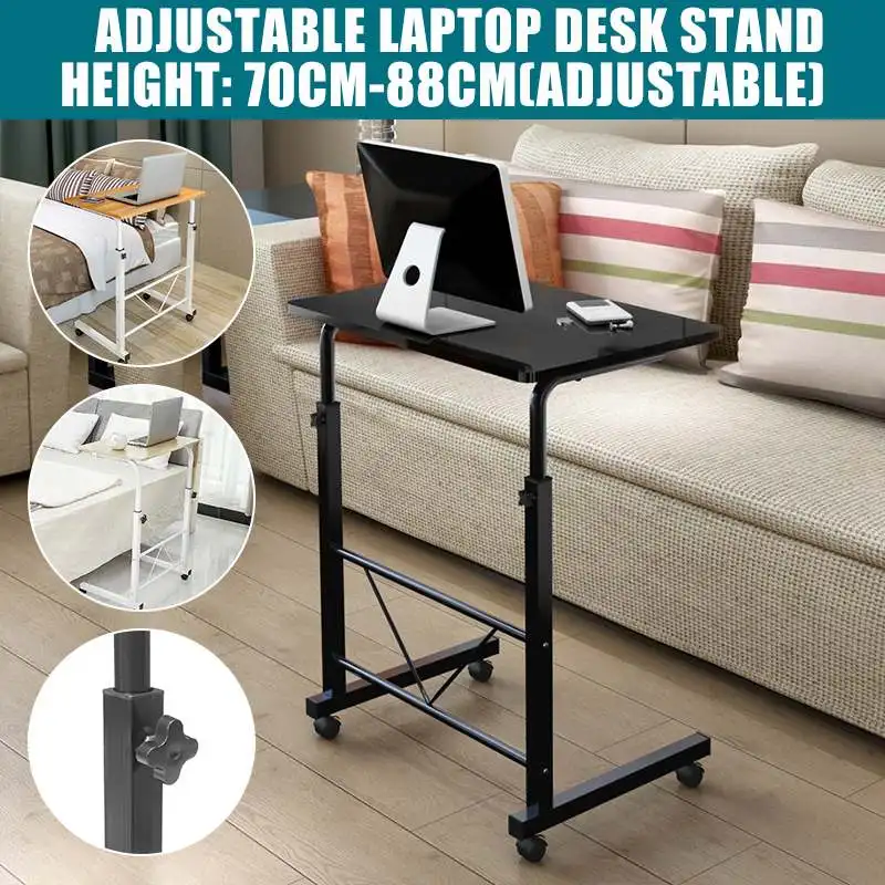 

Foldable Computer Desk Table Adjustable Portable Laptop Desk Rolling Laptop Table Bedside Sofa Standing Home Office Furniture