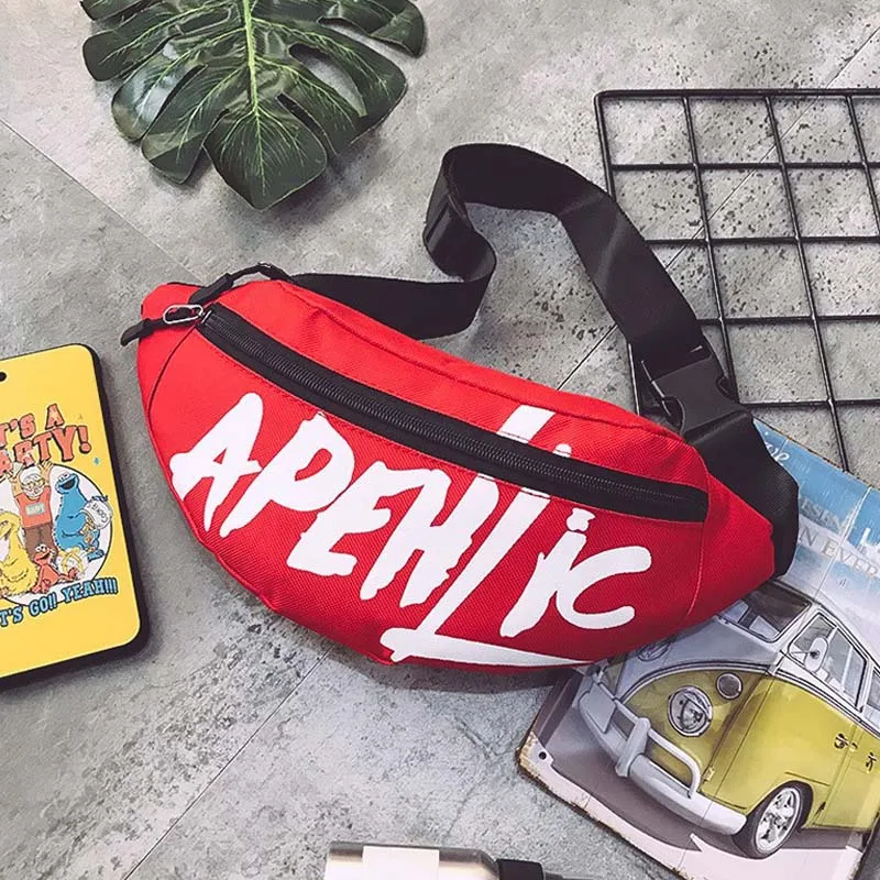 Red Waist pack Женская поясная сумка, Мужская нагрудная сумка, набедренная сумка, вместительная поясная сумка, сумка-банан, унисекс, поясная сумка с почками, Мужская Холщовая Сумка через плечо - Цвет: Red Waist pack