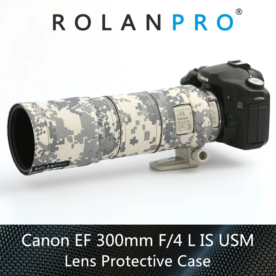 Чехол для Камеры ROLANPRO SLR камуфляжная одежда дождевик Canon EF 300 мм F/4 L IS USM защитный