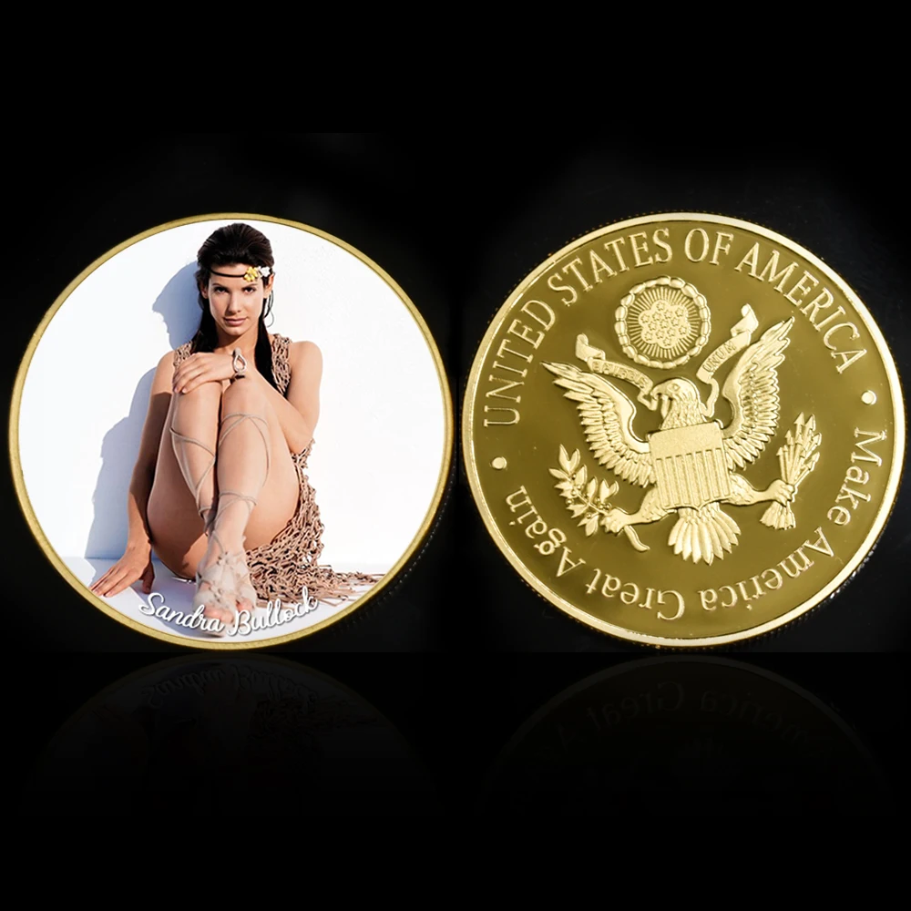 

Sandra Bullock Living Room Decoration Holiday Gifts Collective Gifts Luxury Coin Sexy Coin Souvenir Coin