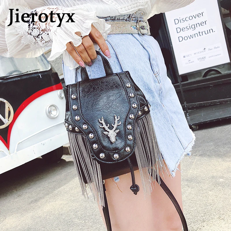JIEROTYX, модная, Готическая, рок кожа, Ретро стиль, стимпанк, сумка на плечо, сумочка для монет, женская сумка-мессенджер