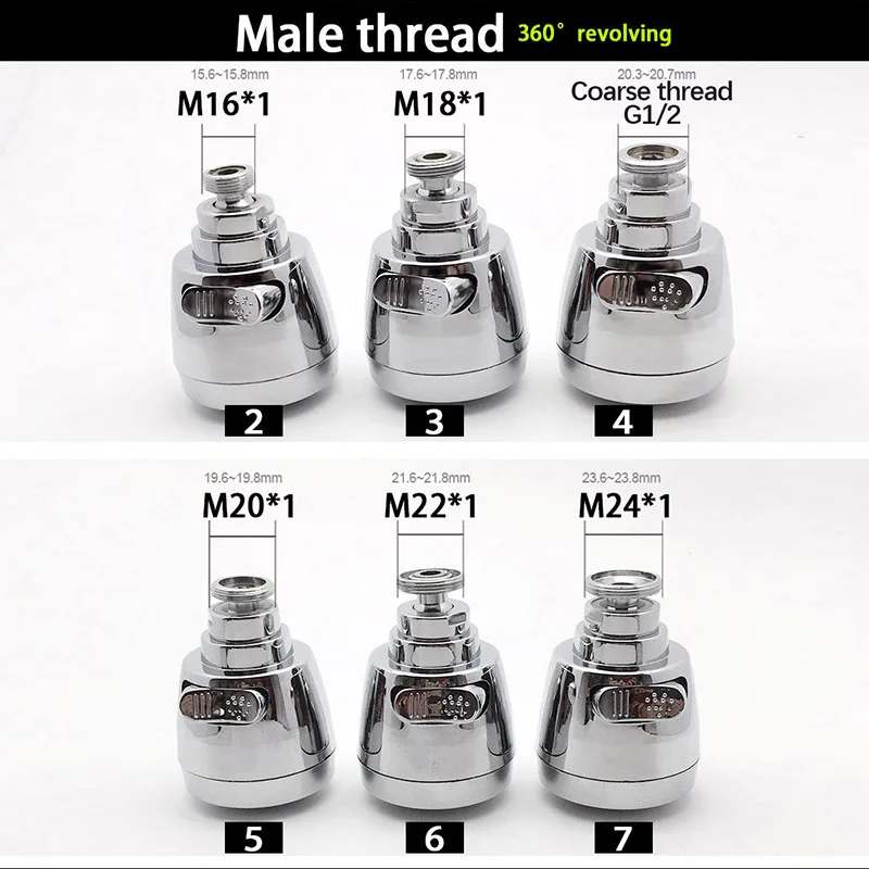 WASOURLF 360 Поворотный кран аэратор для крана Насадка адаптер Кухня опрыскиватель