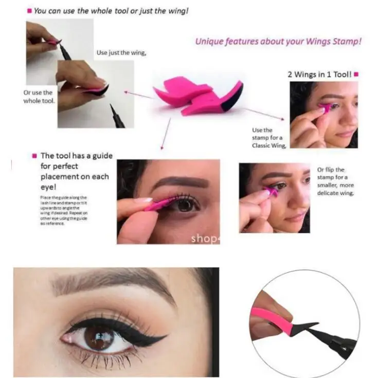 Подводка для глаз штамп шаблоны трафарет модели профессиональный макияж новый