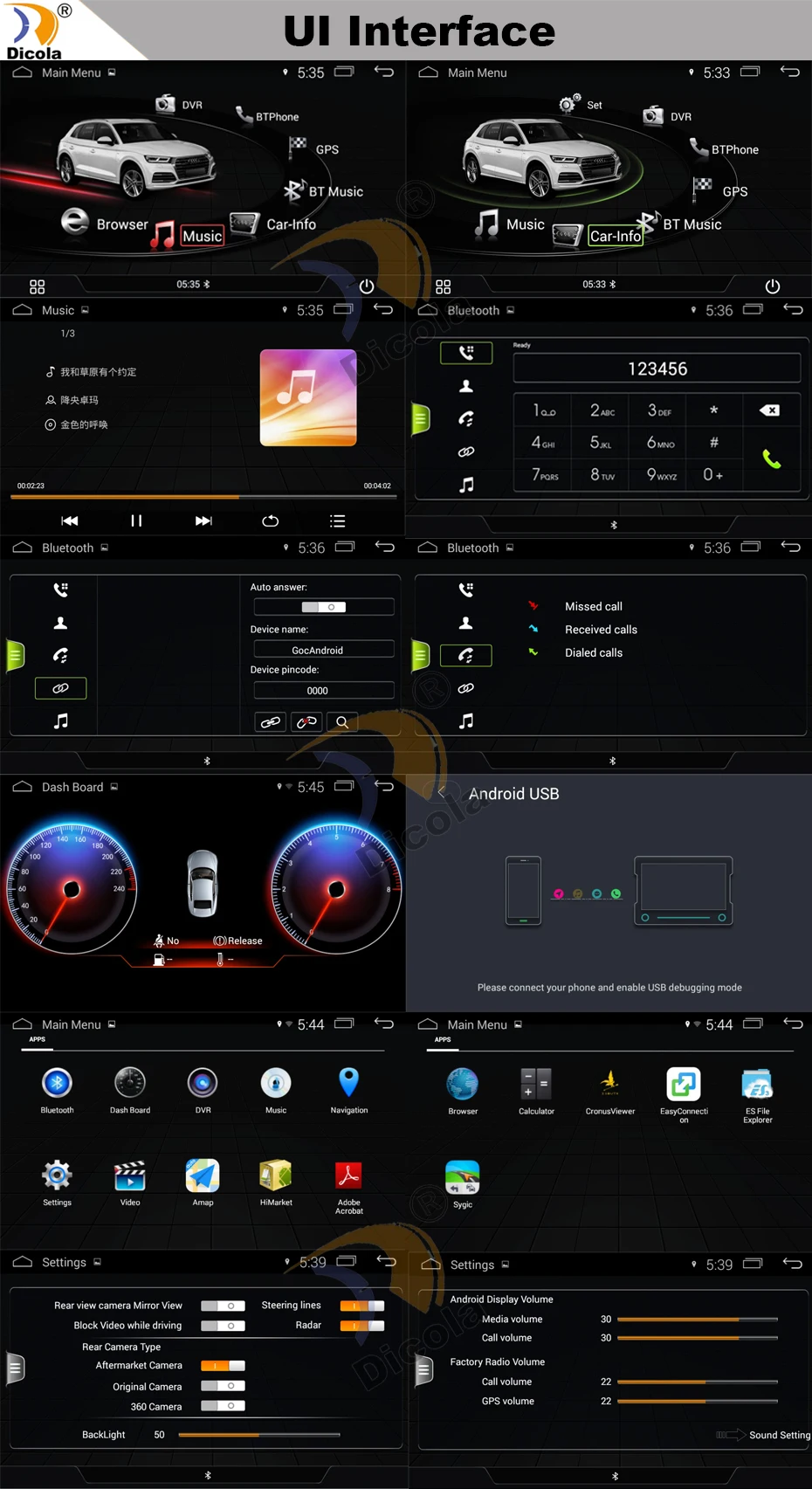 PX6 4+ 32G Android 9 Автомобильный мультимедийный плеер для AUDI A4(2008- B8) Q5(2010-) Bluetooth " gps навигация Wifi 4G DAB DVR OBD