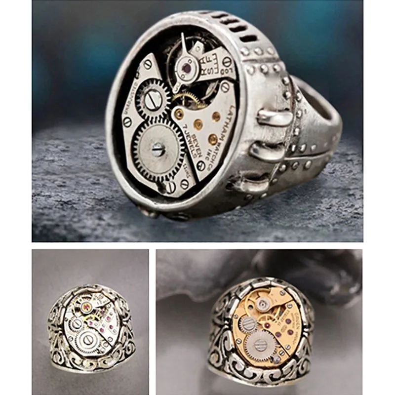 Кольцо с механическим механизмом в стиле хип-хоп для мужчин и женщин ювелирные