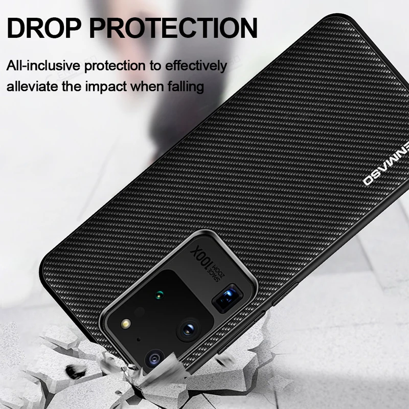 

Capa For Samsung Galaxy Note 20 Ultra Back Case For Samsung Note 20 Ultra S20 A71 A51 4G Fashion Funda Carbon Fiber Texture Case