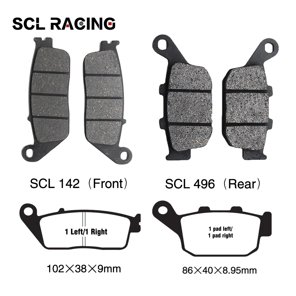 

Alconstar New Motorbike Motorcycle Semi-Metal Front and Rear Brake Pads For Suzuki GW250 2015 2016 Motocross Brake Pads Set