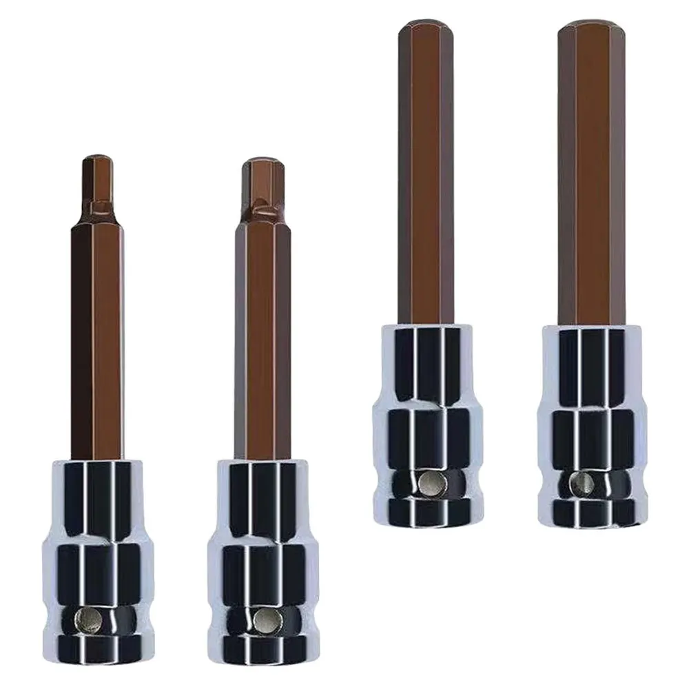 

4pcs Durable Socket Tool Driver Socket Wrench Drill Bit Adapter (Brown)