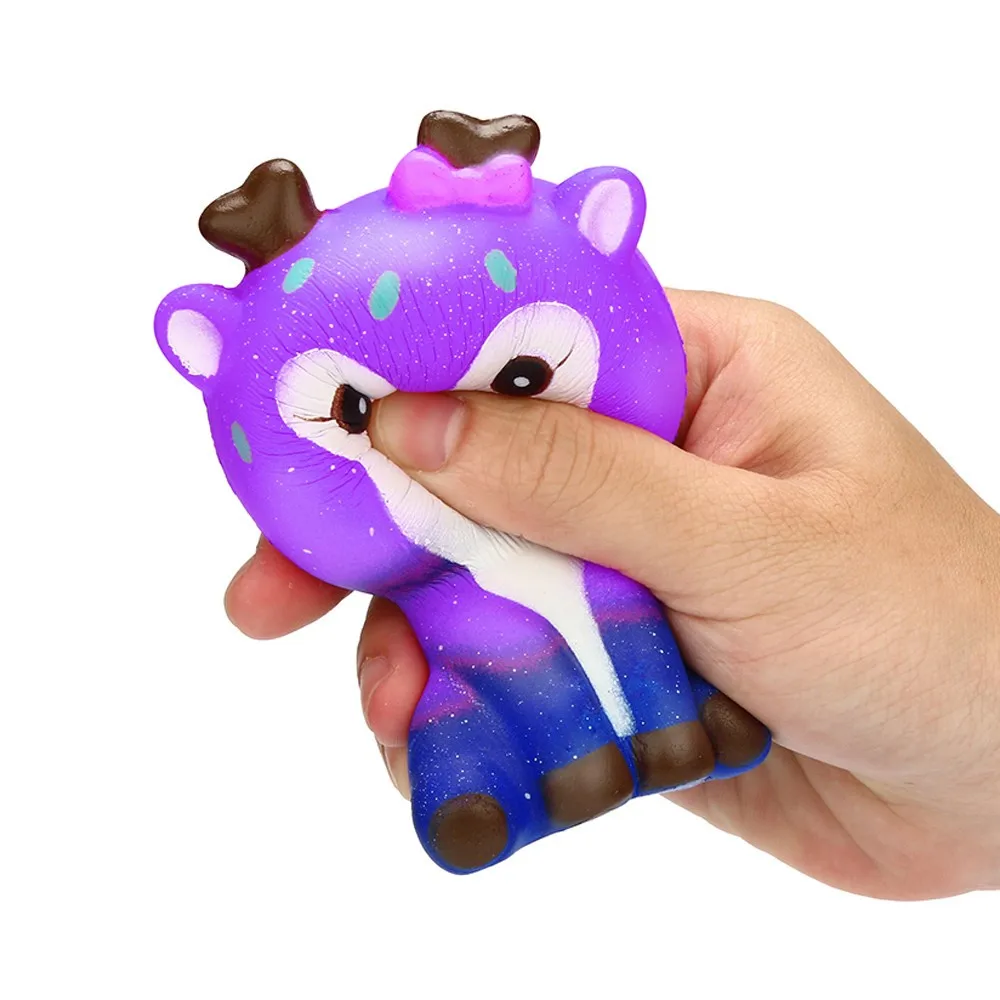 

Kawaii Cartoon Galaxy Deer Slow Rising Cream Scented Decompression Popit Animal Antistress Ball Squeeze Rising Toys Brinquedos