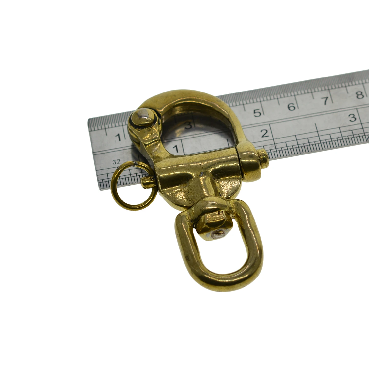 Большой шведский поворотный карабин из твердой латуни с защелкой быстросъемный