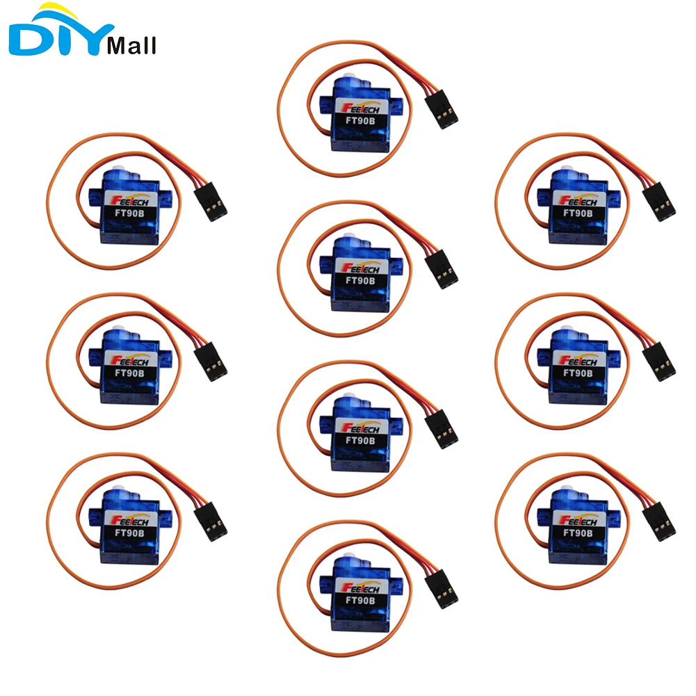 

10pcs Feetech FT90B 9g Digital Micro RC Servo Motor 180 Degree 3-6V POM Plastic Teeth for Robot 3v Servo