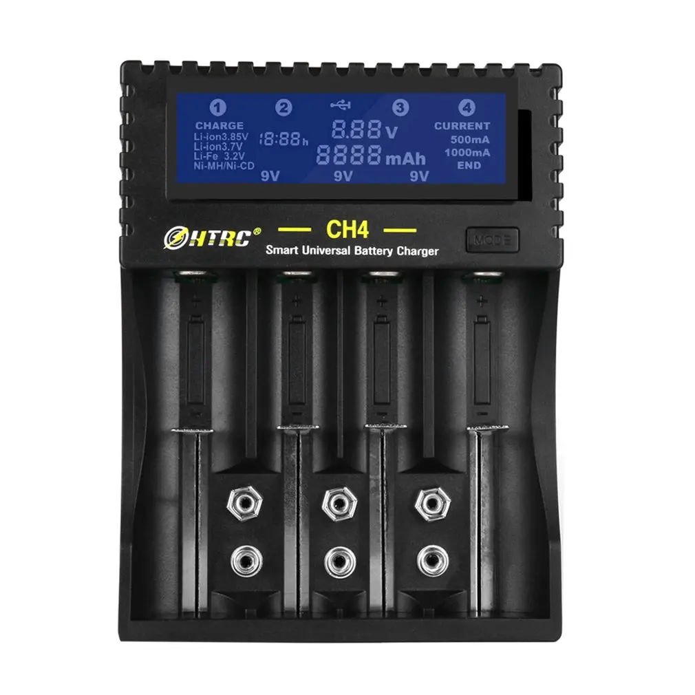 

Зарядное устройство HTRC CH4 18650 Li-Ion Li-fe Ni-MH Ni-CD для аккумуляторов 18650/AAA/26650/16340/6F22/9 в