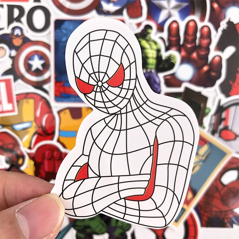 50 шт. милые водонепроницаемые наклейки s для MARVEL стикеры в стиле граффити для скейтборда багажа ноутбука блокнот "Гитара" автомобиль наклейка