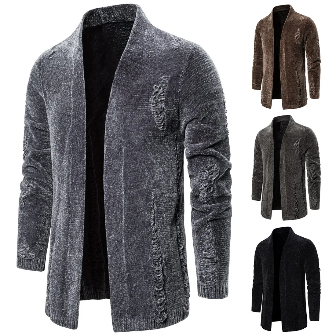 

Новая модная мужская одежда YM041 на весну и осень, вязаный кардиган, свитер