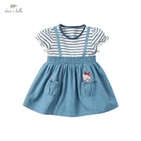 dbj17835 dave bella summer baby girls cute cartoon striped dress children fashion party dress kids infant lolita clothes