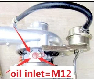 oil inlet M12 Турбо картридж КЗПЧ TD05-16G 49178-06310 14412AA091 14412AA092 для Mitsubishi EVO3 обновление impecza WRX STI Forester 58T EJ20 - Цвет: oil inlet M12