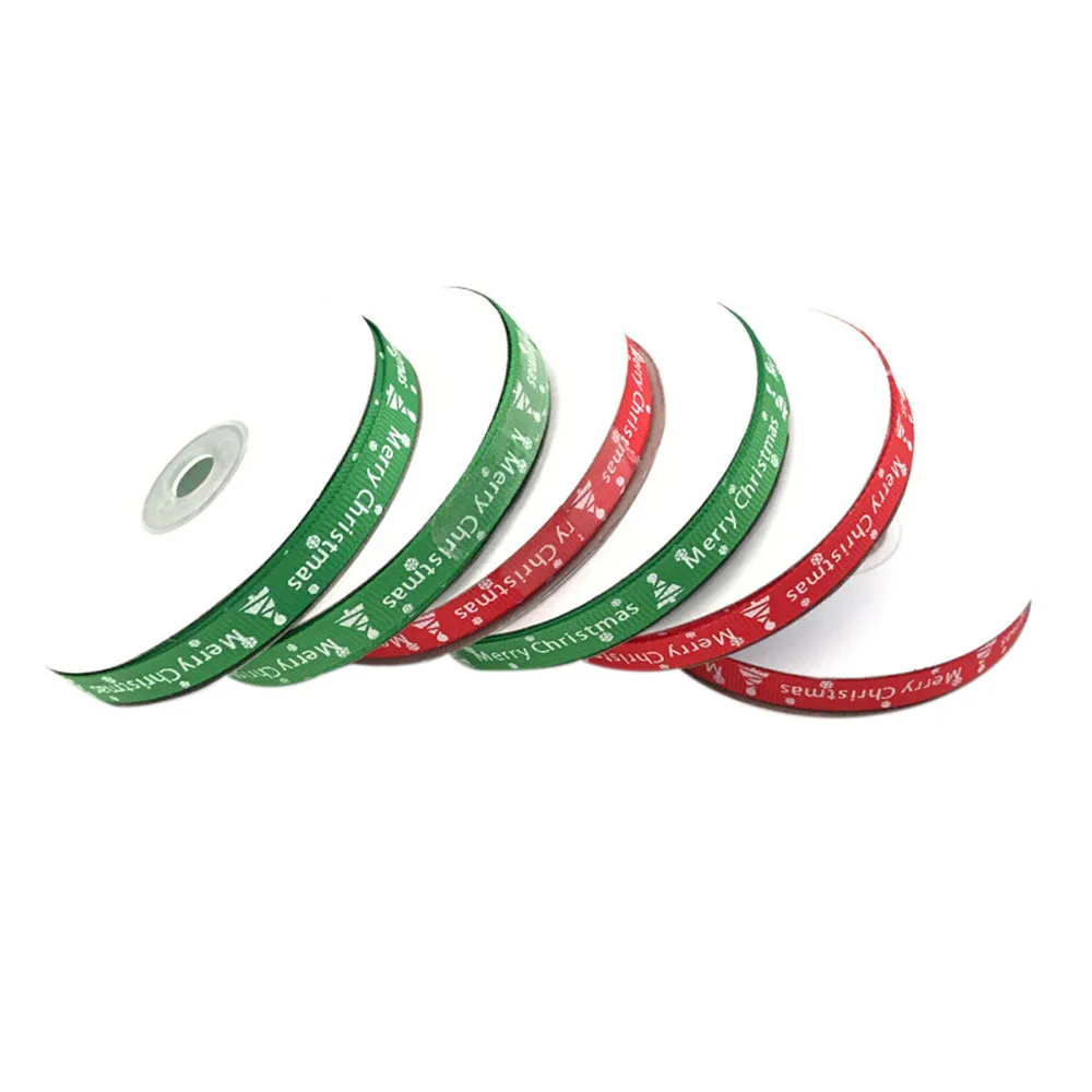 25YD Christmas Ribbon 10mm Multi-craft Supplies Party Gift Colorful Pattern Decoration | Дом и сад