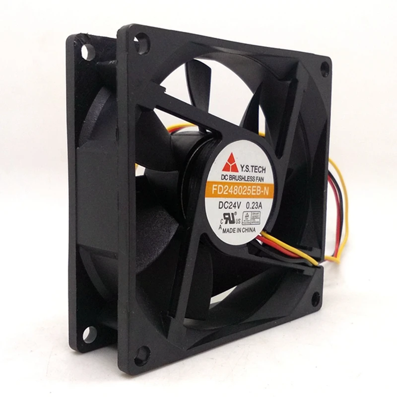 FD248025EB-N новый оригинальный тихий вентилятор 8025 24 В с двумя шариками для измерения