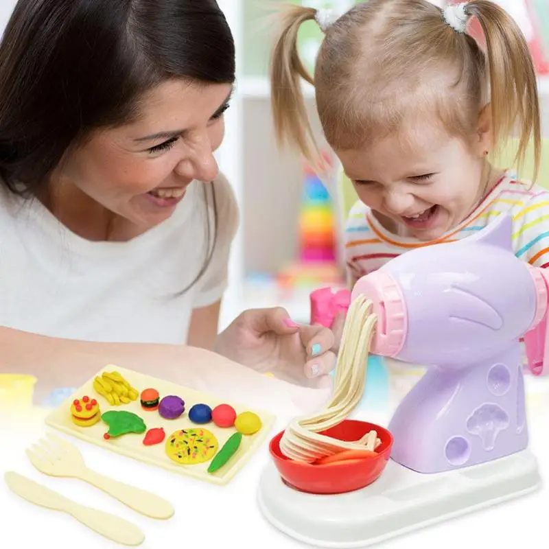 

DIY Playdough Toys Practical Develop Children Intelligence Clay Dough Plasticine Noodle Maker Machine Kids Kitchen Toy Random