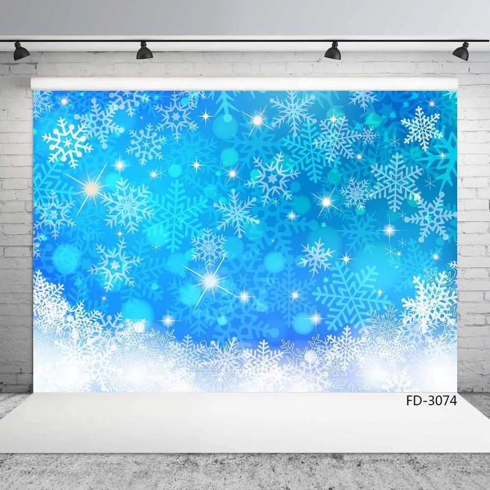 Рождественская тема снежинка снег Виниловый фон для фотосъемки Декор дети