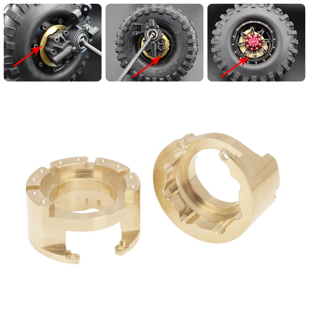 

For 1/10 Traxxas TRX-4 TRX-6 Brass Front And Rear Wheel Universal Counterweight Brass Heavy Metal Knuckle Weight RC Car Parts