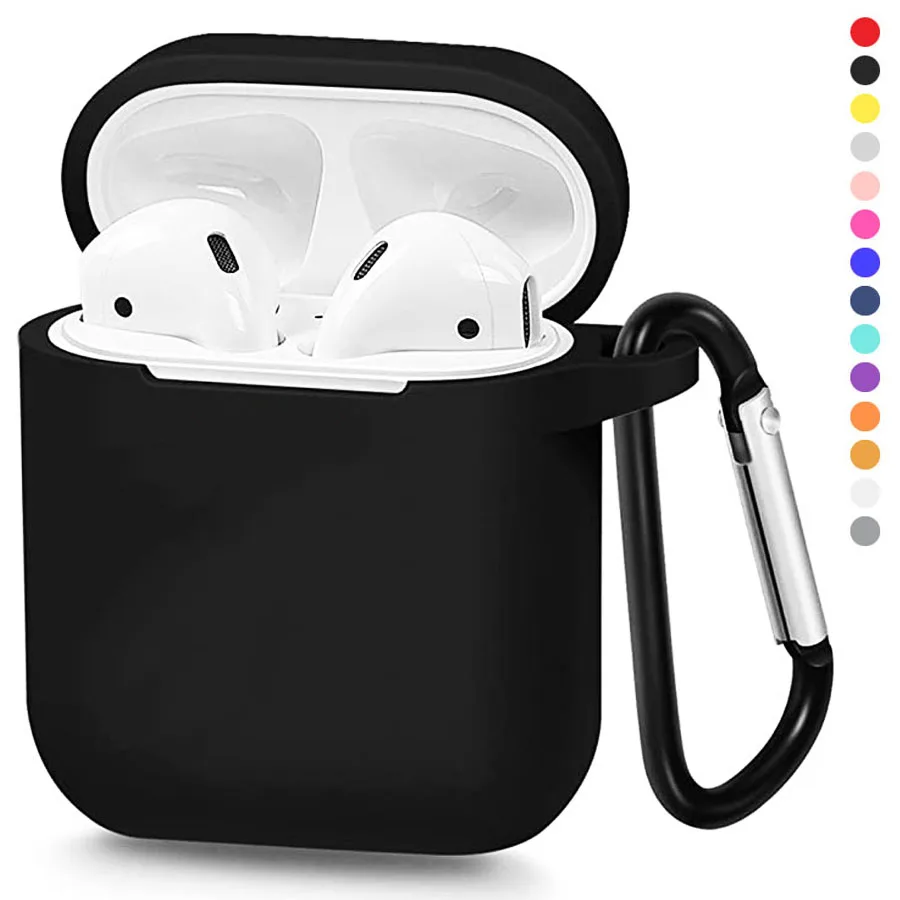 Чехлы для Apple AirPods 2 Airpods2 чехлы наушников Airpods1 с крышкой на крючок Air Pods 1 Pod