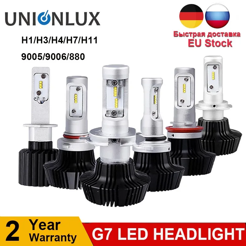 H4 9003 50 Вт 8000LM зэс светодиодный чипы G7 фар H1 H7 H8 H9 H11 9005/6 9012 H13 9007 PSX24W 880